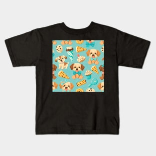 Puppies and treats pattern Kids T-Shirt